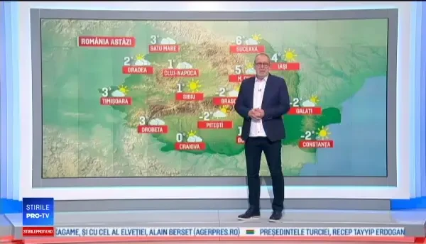Vremea 24 ianuarie 2018: Temperaturi scăzute în toată țara și fulguieli în zonele montane