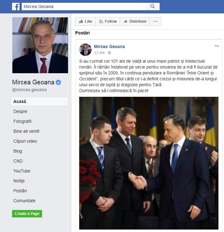 Geoana despre Djuvara