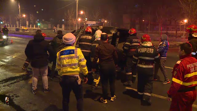 Un șofer s-a răsturnat cu mașina, în Capitală: „Am tras de volan și am accelerat”