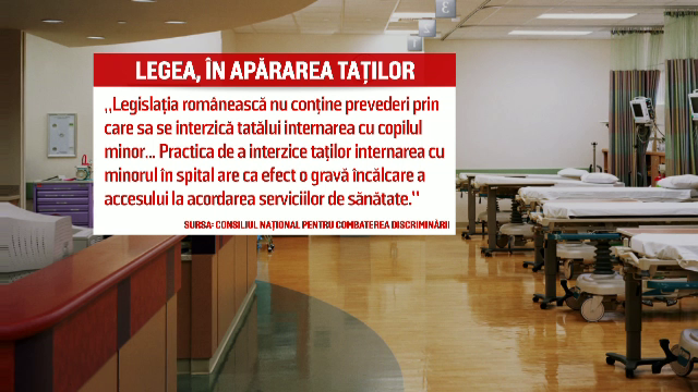 Abuzul de care au parte taţii din România atunci când vor să se interneze cu copilul bolnav