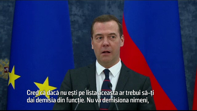 Premierul rus ironizează „lista lui Putin”: „Cred că dacă nu eşti pe ea, ar trebui să-ţi dai demisia”