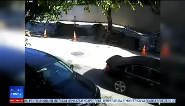 Polițist lovit cu mașina de un hoț prins în flagrant, care voia să fugă de la locul faptei