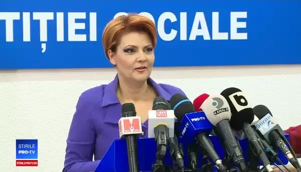 Conferinta de presa sustinuta de Olguta Vasilescu despre pensii si salarii