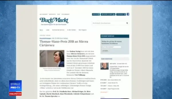 Mircea Cărtărescu a primit premiul