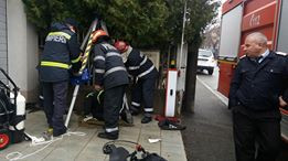 Intervenție dificilă a pompierilor, după ce un câine a căzut într-o fântână. VIDEO