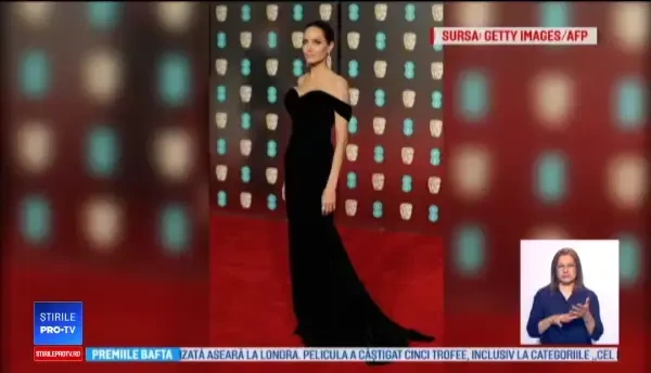 Negrul, culoarea serii la Premiile BAFTA. Cine a însoțit-o pe Angelina Jolie la gală