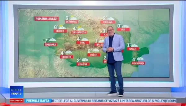 Ninsori și lapoviță în mai multe regiuni din țară. Prognoza meteo