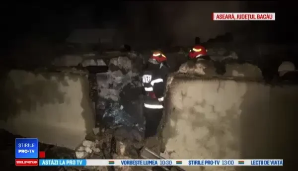 Doi bătrâni au ars de vii, după ce un incendiu puternic le-a mistuit casa
