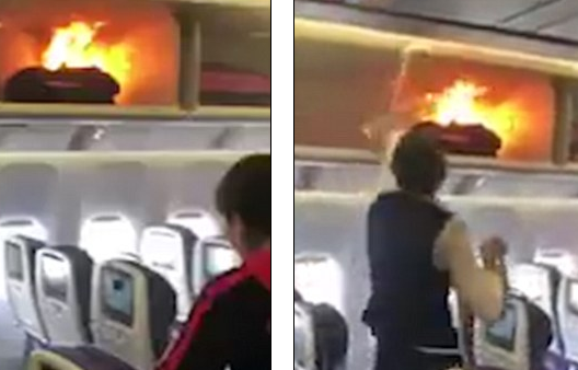 Bagajul unui pasager al China Airlines a fost cuprins de flăcări. VIDEO