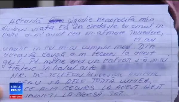 Filmul crimei din spitalul din Slatina. Ce scrie în biletul de adio al bărbatului
