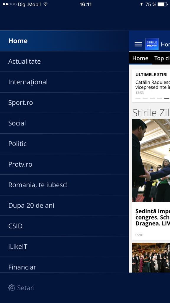 aplicatia Stirile ProTV