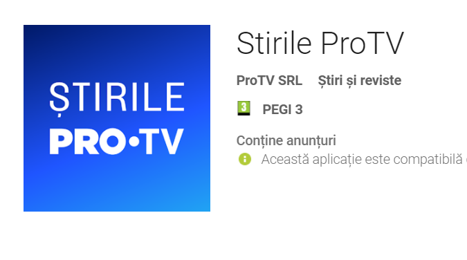 Instalează GRATUIT aplicația Știrile ProTV pentru telefoane Android și iOS