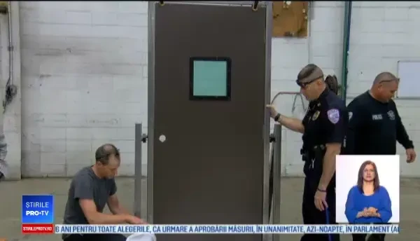 O trupă SWAT a testat ușa antiglonț care-i apără pe elevi de atacurile armate în scoli