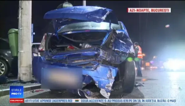 Mai multe mașini lovite și o femeie rănită de un șofer băut, în Capitală. Traseul cursei haotice
