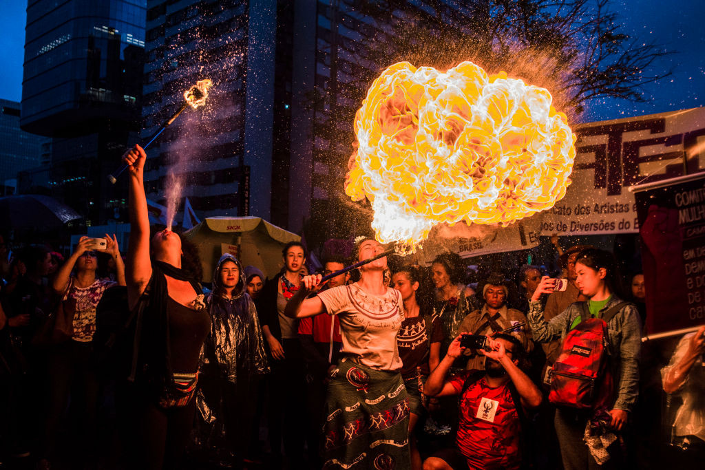 Protest de Ziua Internațională a Femeii, în Sao Paulo