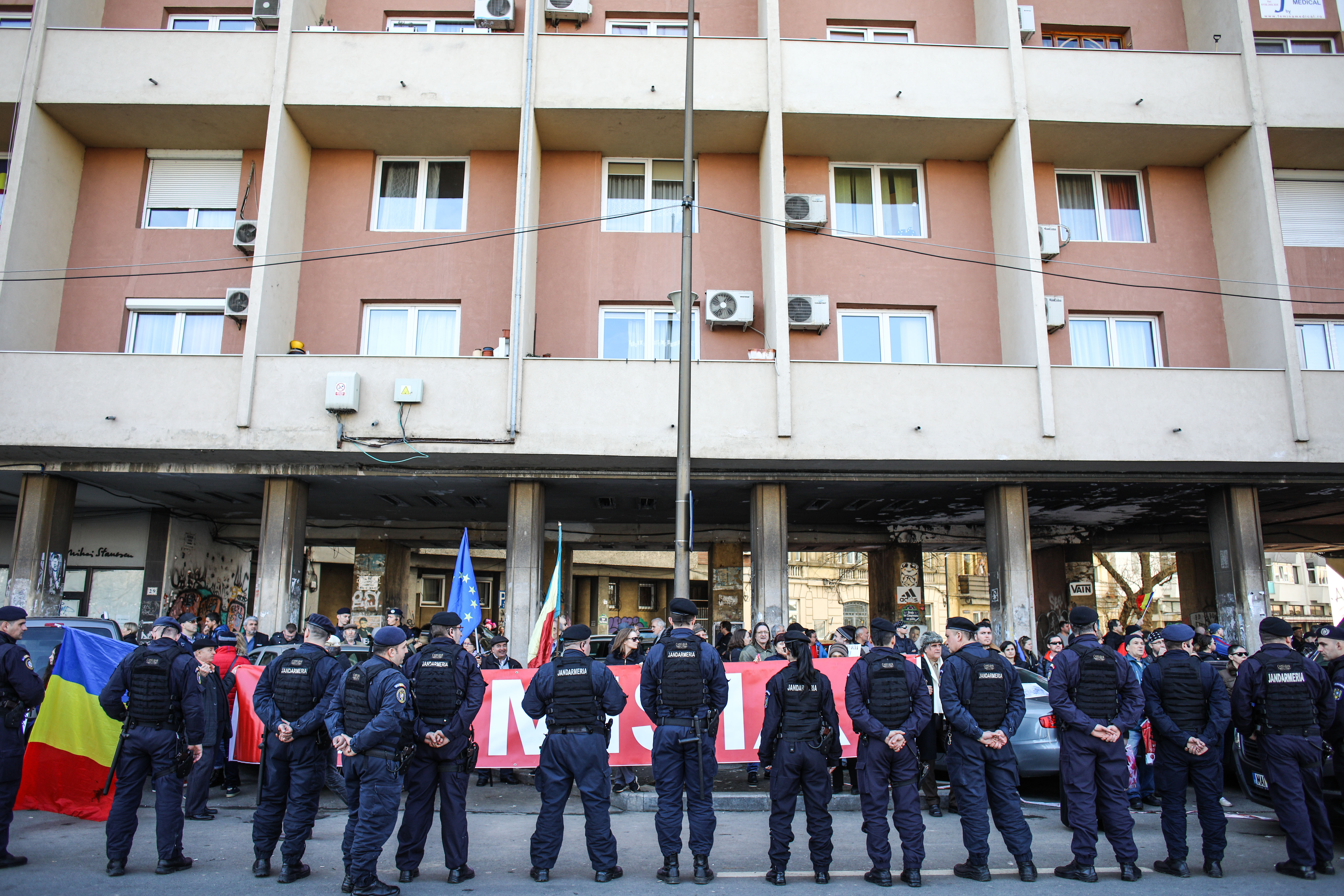 Protest la Congresul extraordinar al PSD