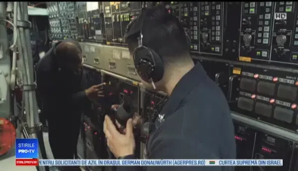 Confruntare între SUA şi Rusia, la Polul Nord. Imagini inedite de pe un submarin nuclear american