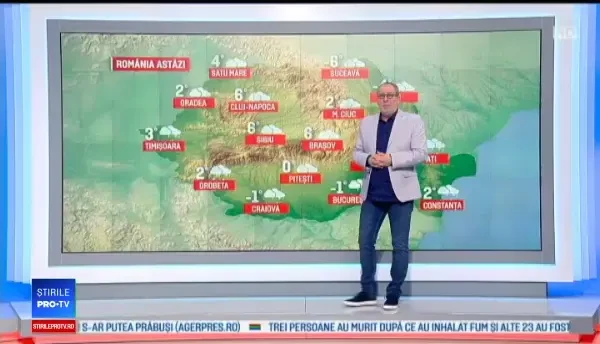 Lapoviţă şi ninsoare în toată ţara, polei în special în sud. Prognoza pentru toată săptămâna