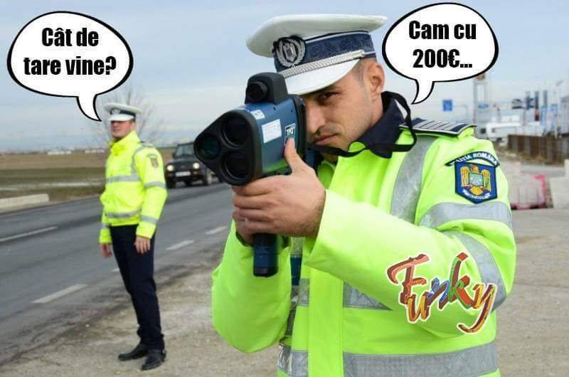 Gluma postată de polițiști pe Facebook: ”Cât de tare vine? Cam cu 200 euro”