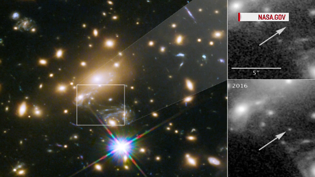 Telescopul Hubble a fotografiat o stea uriașă care se afla la o distanţă record de Pământ