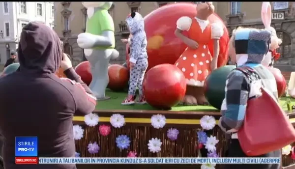 Ornamentele de Paște din Timișoara au fost distruse. Cum arătau la inaugurare