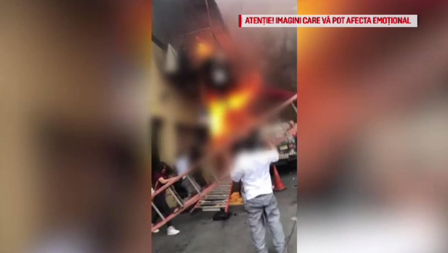 Incendiu puternic într-o sală de dans. Mai mulți minori, nevoiți să sară pe geam pentru a se salva