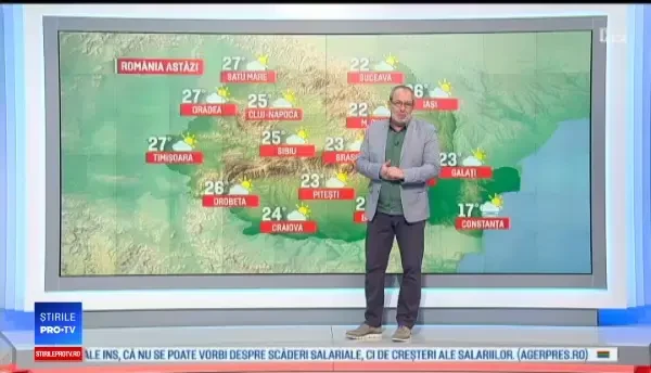 Vremea se menține neobișnuit de caldă, cu maxime de 27 de grade. Prognoza meteo