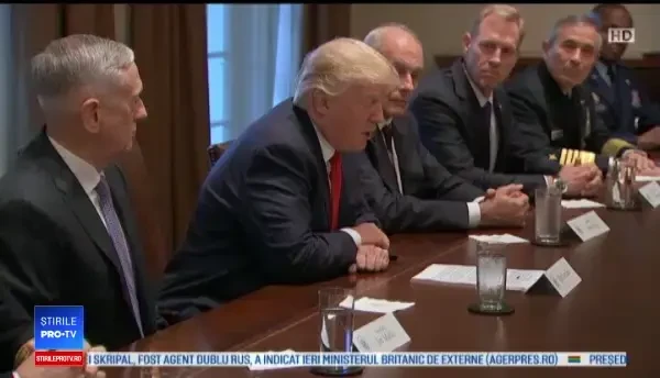 Trump, discuții cu oficialii din Armată despre criza din Siria: Suntem pregătiţi să oferim toate opţiunile militare