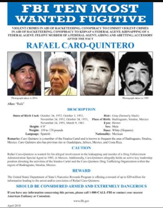 Recompensă de 20 de milioane de dolari, pentru un baron al drogurilor. E în topul celor mai căutați infractori