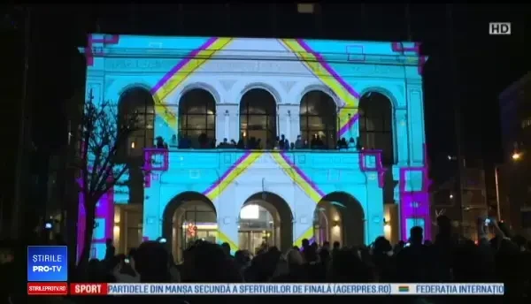 Proiecții spectaculoase pe clădirile simbol din București, în cadrul festivalului Spotlight