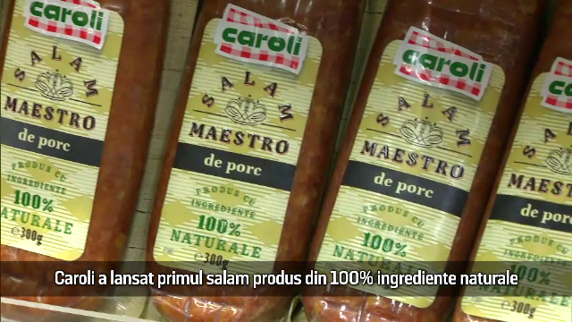 (P) Caroli a lansat primul salam produs din 100% ingrediente naturale