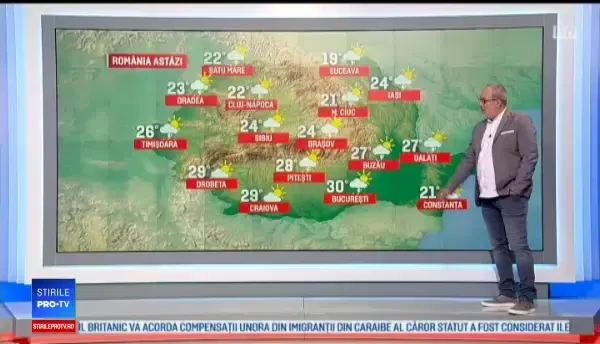 Vreme neobişnuit de caldă, dar instabilitatea creşte peste tot. Ploile vin în mai multe reprize