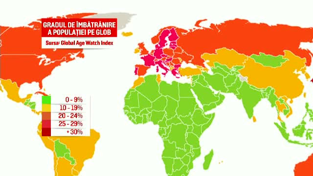 Fenomenul de îmbătrânire demografică se accentuează în România. Peste 30 de ani, situația va fi mult mai rea