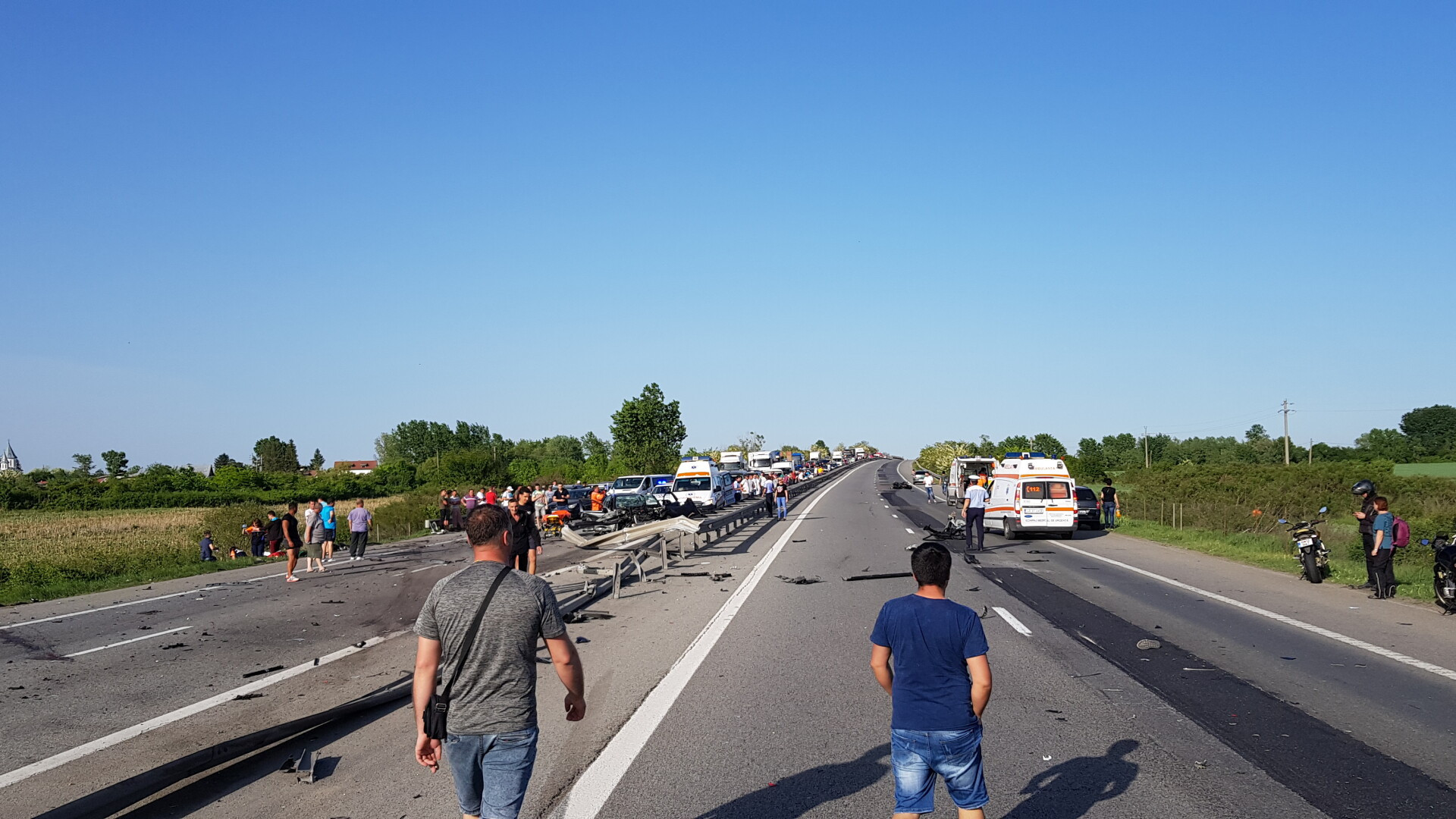 Accident grav pe A1. O persoană a murit, două sunt în stare gravă. Traficul s-a reluat pe ambele sensuri