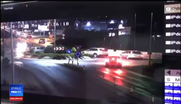 Sancțiunile primite de șoferul care a zburat după ce a intrat în giratoriul din Bragadiru