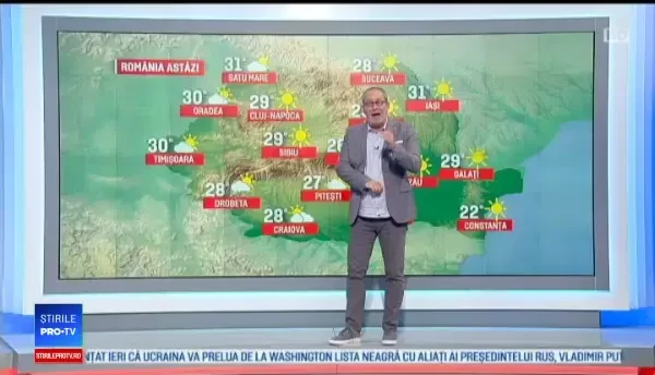 Vreme deosebit de caldă, cu câteva averse de ploaie, joi. Prognoza meteo până duminică