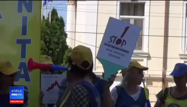Protest al angajatelor Spitalului de Urgenţă din Galaţi: Nu ne ignoraţi