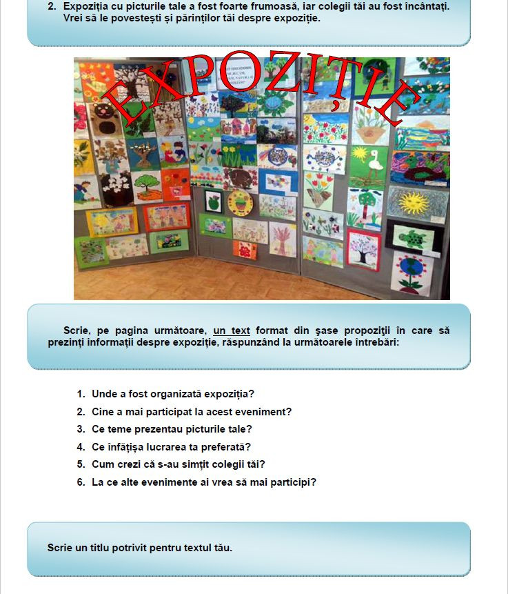 Evaluare Nationala clasa a doua romana