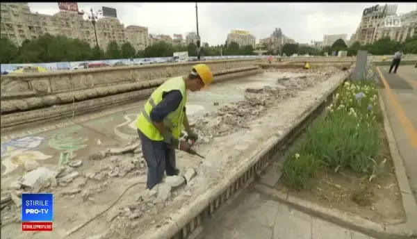Fântânile din centrul Capitalei, în șantier. Oamenii vor avea senzaţia că stau într-un acvariu
