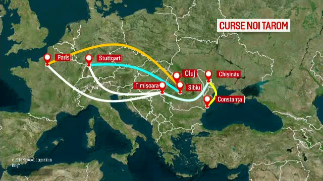 Noile curse introduse de Tarom. Compania visează să zboare din nou spre profit