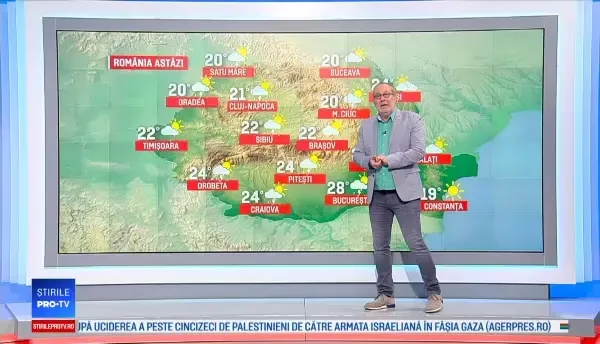 Cod galben de ploi torenţiale, vijelii şi grindină pentru 23 de județe. Prognoza meteo