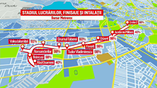 Metroul din Drumul Taberei s-a oprit la tribunal. Cum arată stațiile de pe Magistrala 5