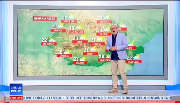 Vreme instabilă în aproape toată țara, cu ploi și grindină. Prognoza meteo pentru următoarele zile