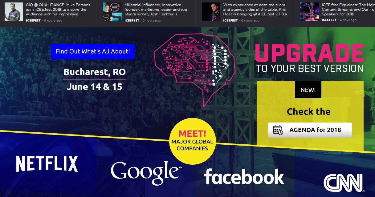 Politica si guvernarea în era digitală: iCEE.fest 2018 lansează un nou eveniment-satelit: „UPGRADE Democracy”