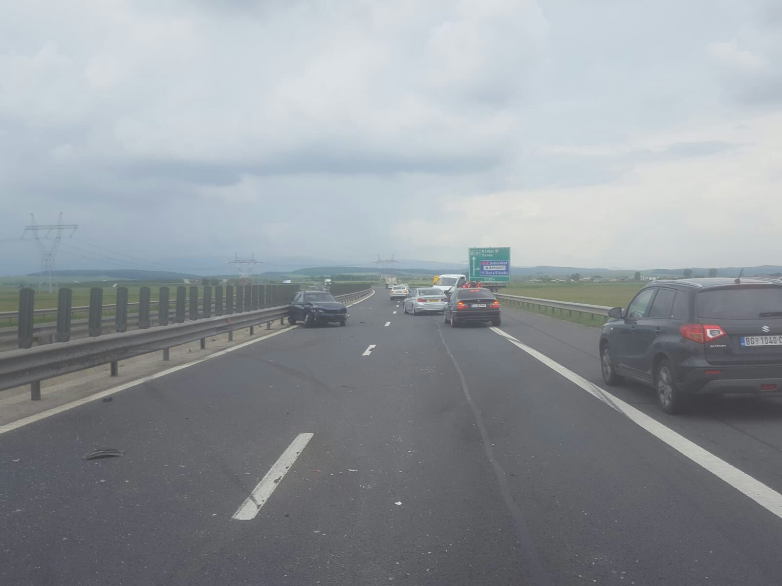 Patru răniți, în urma unui accident rutier la ieșirea spre Ocna Sibiului