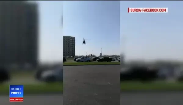 Pilotul elicopterului care a provocat haos la Mamaia, cercetat de Autoritatea Aeronautică Civilă