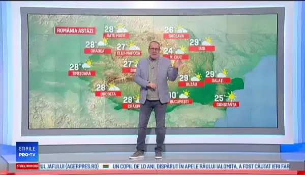 Vremea 24 mai 2018. Joi va fi foarte cald, temperaturile ajungând până la 28 de grade