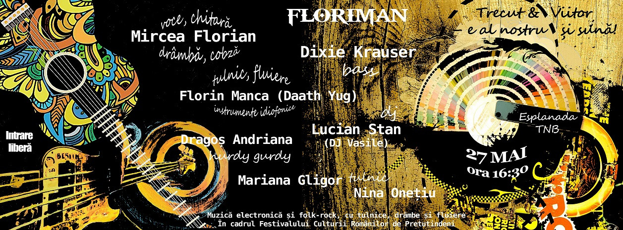 Concert FloriMan - muzică electronică și folk-rock cu tulnice, drâmbe și fluiere. Florian din Transilvania, reinventat