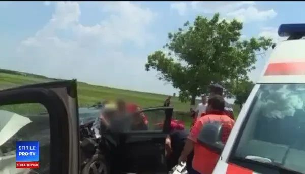 Scene cumplite pe DN71. Un mort și 4 răniți, după o depășire periculoasă