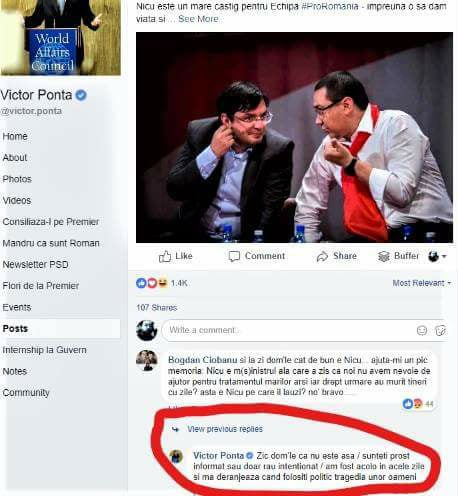 Victor Ponta il apara pe Banicioiu